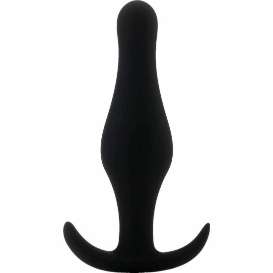 Σφήνα Σιλικόνης - Shots Butt Plug With Handle Small Black Sex Toys 