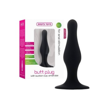 Shots Butt Plug With Suction Cup Small Black