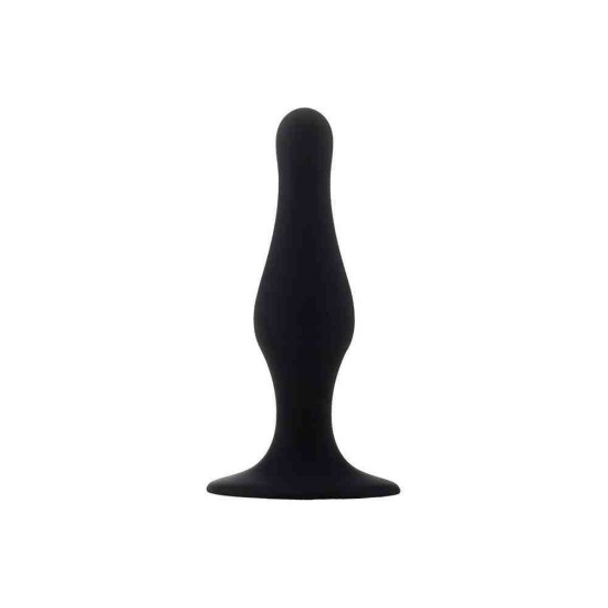 Σφήνα Σιλικόνης - Shots Butt Plug With Suction Cup Small Black Sex Toys 