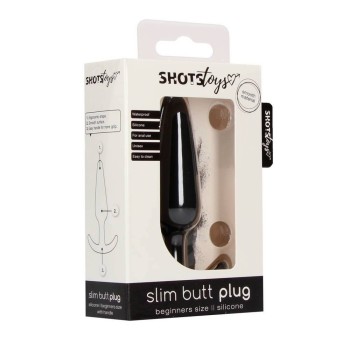 Silicone Slim Butt Plug Beginners Size Black