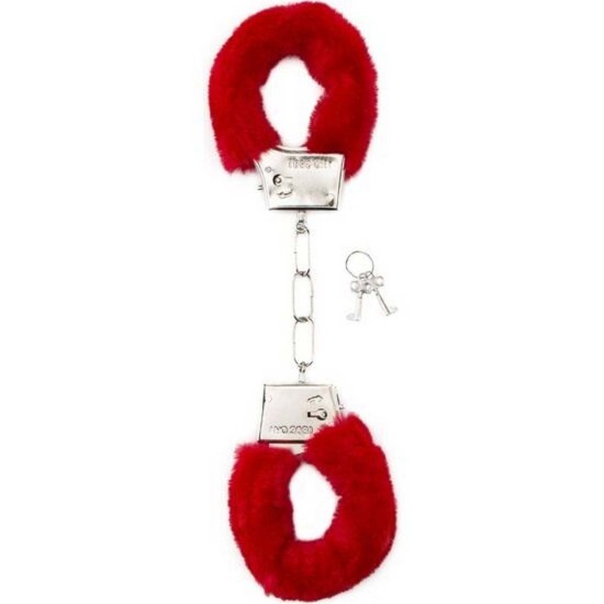 Shots Metal Furry Handcuffs Red Fetish Toys 