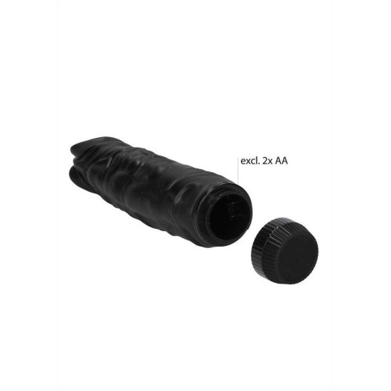 Χοντρός Ρεαλιστικός Δονητής - Shots Realistic Multispeed Vibrator Black 19cm Sex Toys 