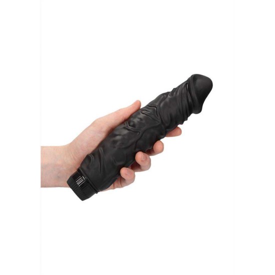 Χοντρός Ρεαλιστικός Δονητής - Shots Realistic Multispeed Vibrator Black 19cm Sex Toys 