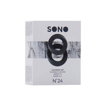 Σετ Δαχτυλίδια Σιλικόνης - Sono No.24 Silicone Cockring Set Grey
