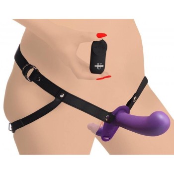 Ασύρματο Διπλό Γυναικείο Στραπον - Double Diva Remote Control Double Dildo With Harness Purple