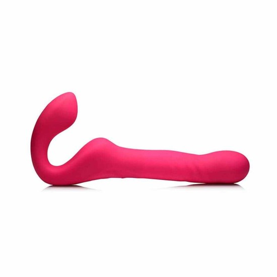 Ασύρματο Διπλό Στραπον - Mighty Thrust Thrusting & Vibrating Remote Strapless Strap On Pink Sex Toys 