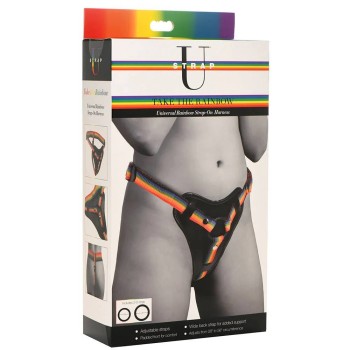 Δερμάτινη Ζώνη Pride - Take The Rainbow Universal Strap On Harness