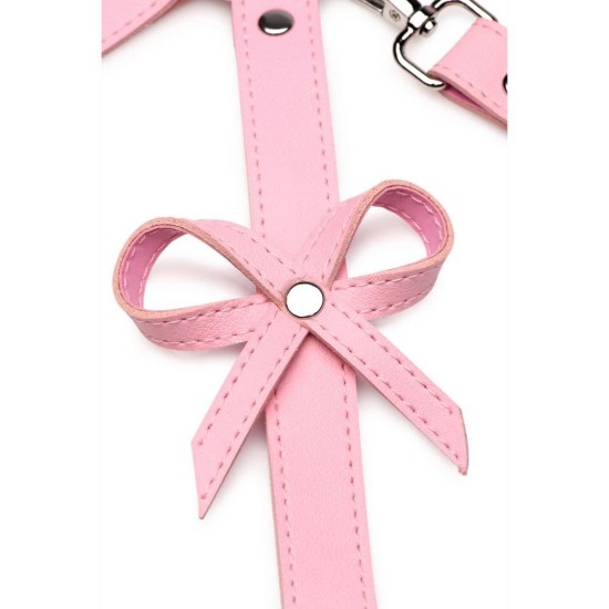 Φετιχιστικοί Ιμάντες Περιορισμού - Strict Bondage Harness With Bows Pink Fetish Toys