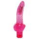 Γυαλιστερός Ρεαλιστικός Δονητής - Flary Glitter Realistic Vibrator Pink 22cm Sex Toys 