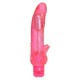 Ρεαλιστικός Δονητής Με Glitter - Flame Glitter Realistic Vibrator Pink 24cm Sex Toys 