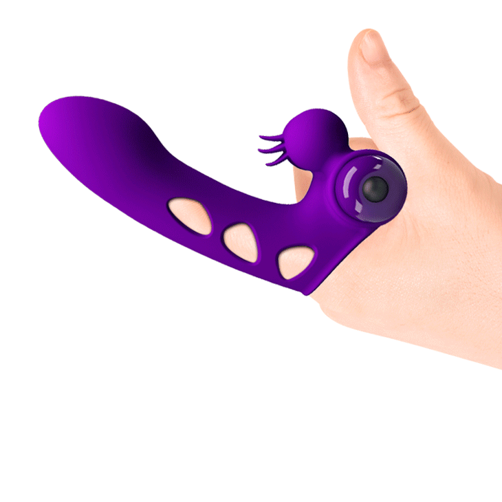 Δονητής Δαχτύλου Σιλικόνης - Orlando Silicone Finger Vibrator Purple