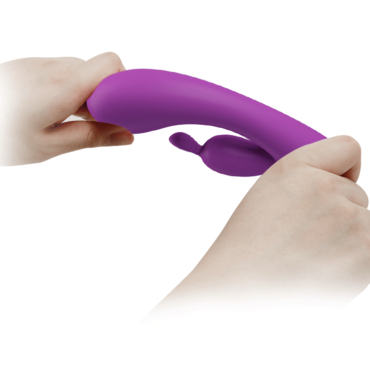Μαλακός Διπλός Δονητής - Grace Super Soft Rabbit Vibrator Purple Sex Toys 
